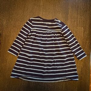 Primary Navy and White Striped Kids Dress